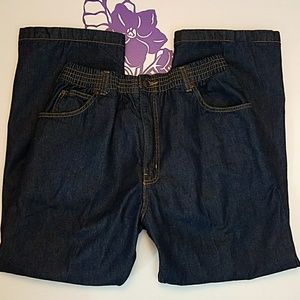 Haband's vintage flannel lined jeans.         0264